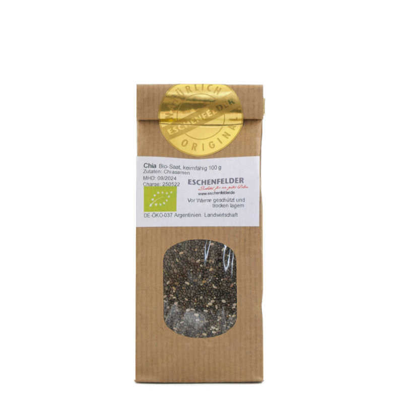 Chia keimfähige Bio-Saat, 100 g – Eschenfelder