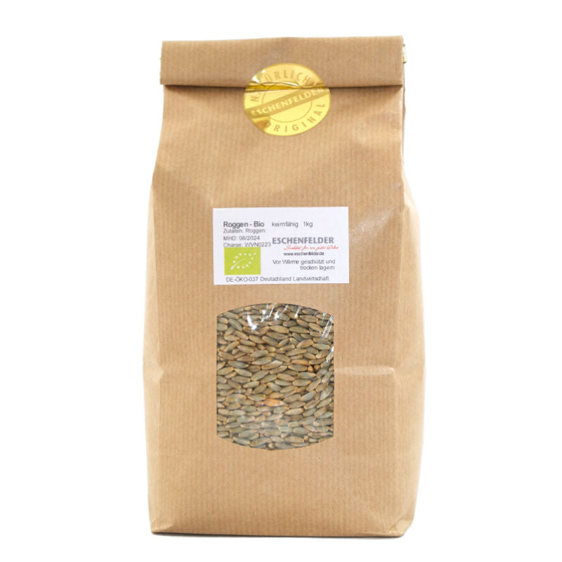 Roggen keimfähige Bio-Saat, 1 kg – Eschenfelder