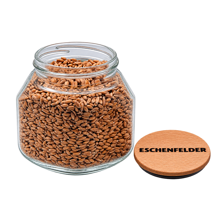 NEU: Eschenfelder Vorratsglas 750 ml – mit Holzdeckel aus geöltem Buchenholz